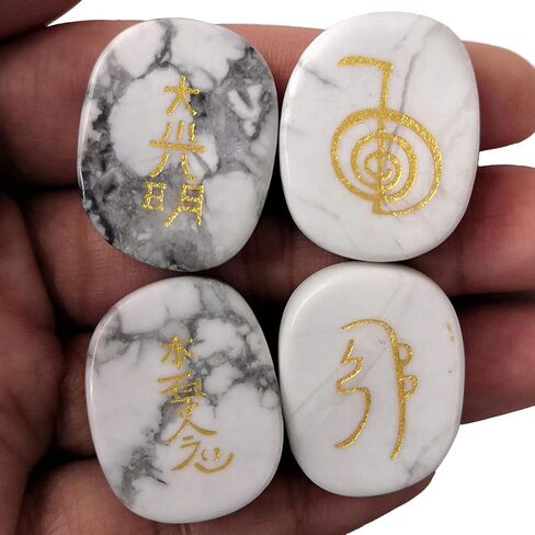 4 Pcs Black Obsidian Engraved Chakra Stones Healing Crystal Reiki Balancing Palm Stone, 25mm in Saudi Arabia