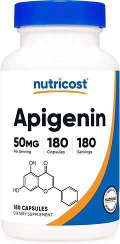 Nutricost Apigenin 50mg, 180 Capsules - Non-GMO, Gluten Free, Vegan in Saudi Arabia
