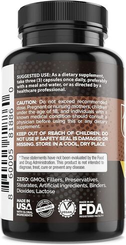 مركب فطر نوتري بيبس 2600 مجم، 90 كبسولة - مزيج 10 فطر - عرف الأسد، مايتاكي، شيتاكي، ريشي والمزيد من المكملات منشطة للذهن - الدماغ والطاقة وحبوب التركيز in Kuwait