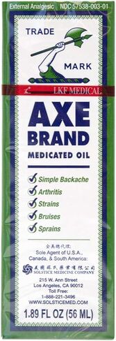 Axe Brand Medicated Oil (Muscle, Joint, and Backache Pain Relief) (1.89 fl oz) (1 Bottle) (Solstice) in Saudi Arabia