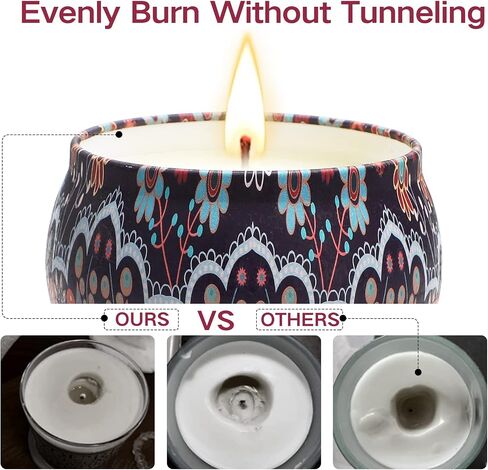 Scented Candle Gifts for Women, 4 Pack 4.4 oz Aromatherapy Candles, 8% Essential Oil, 120H Burning, Stress Relief Gifts for Girlfriend, Teacher, Mom, Anniversary, Birthday in Saudi Arabia
