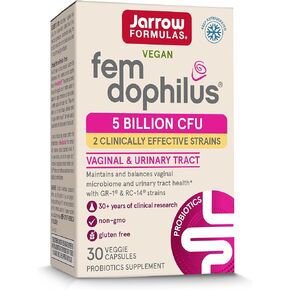 Jarrow Formulas Fem-Dophilus - 5 Billion Organisms Per Serving - 30 Veggie Capsules - Women’s Probiotic - Urinary Tract Health - Up to 30 Servings in Kuwait