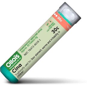 OLLOIS Cina 30c Organic, Lactose-Free, Vegan, Homeopathic Medicine, 80 Pellets (Pack of 1) in Saudi Arabia
