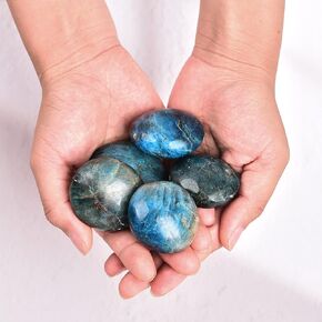 AMOYSTONE 5 قطعة من حجر الأمازونيت القلق الطبيعي للجيب النخيل الكريستالي حجر الشفاء الريكي كوارتز لعلاج القلق 1.6-2.2 بوصة in Kuwait