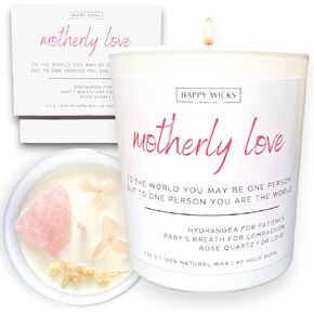 Motherly Love Candle | Aromatherapy Affirmation Candle for Women, Gifts for Mom, Spiritual Inspiration Candle for Women