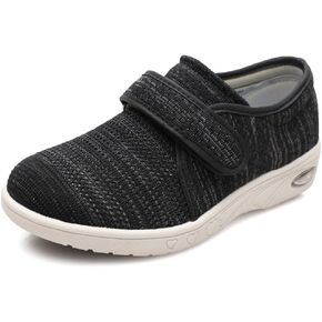 ZUMEIJIA Women's Diabetic Shoes for Women Casual Adjustable Walking Shoes Wide Shoes for Elderly Swollen Feet Non-Slip Air Cushion Bottom Fattening and Widening
