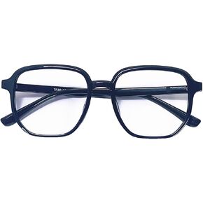 GLASAOTO Blue Light Blocking Glasses Reading Glasses for Women Men Square Nerd Eyeglasses Frame Lightweight Reduce Eye Strain