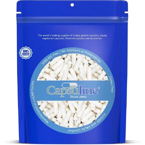 Capsuline Spirulina Colored Size 0 Empty Vegan Capsules Blue/Blue - 100 Count - Vegetarian Empty Pill Capsuless - DIY Vegetable Capsule filling - Veggie Pill Capsules - Kosher and Halal Certified in Kuwait