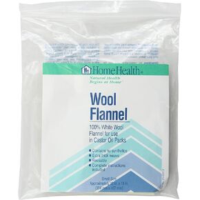 Home Health Wool Flannel - Small Size, 12" x 18" - 100% White Wool, Extra Thick Weave, Unbleached, No Synthetics, For Castor Oil Packs, Reusable - Cruelty-Free, Eco-Friendly in Kuwait