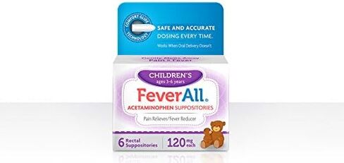 FEVERALL CHILD SUPPOS 120 MG Size: 6 in Saudi Arabia