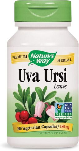 Nature's Way Uva Ursi – 1,110 mg per 3-capsule Serving - Traditional Urinary Support* - Non-GMO Project Verified - Herbal Dietary Supplement - Gluten Free - 100 Vegan Capsules in Saudi Arabia