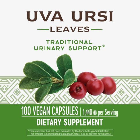 Nature's Way Uva Ursi – 1,110 mg per 3-capsule Serving - Traditional Urinary Support* - Non-GMO Project Verified - Herbal Dietary Supplement - Gluten Free - 100 Vegan Capsules in Saudi Arabia