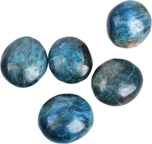 AMOYSTONE 5 قطعة من حجر الأمازونيت القلق الطبيعي للجيب النخيل الكريستالي حجر الشفاء الريكي كوارتز لعلاج القلق 1.6-2.2 بوصة in Kuwait