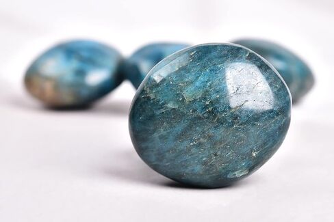 AMOYSTONE 5 قطعة من حجر الأمازونيت القلق الطبيعي للجيب النخيل الكريستالي حجر الشفاء الريكي كوارتز لعلاج القلق 1.6-2.2 بوصة in Kuwait