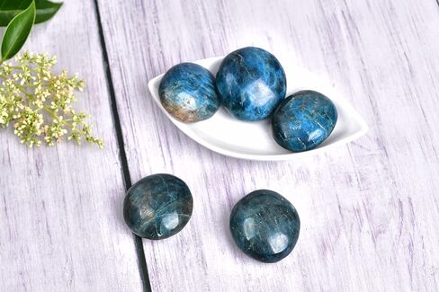 AMOYSTONE 5 قطعة من حجر الأمازونيت القلق الطبيعي للجيب النخيل الكريستالي حجر الشفاء الريكي كوارتز لعلاج القلق 1.6-2.2 بوصة in Kuwait