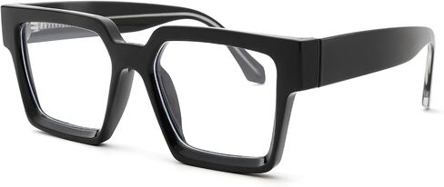 Pro Acme Oversized Square Blue Light Glasses for Men Women Fashion Rectangular Big Thick Frame UV400 Fake Eyewear in Saudi Arabia