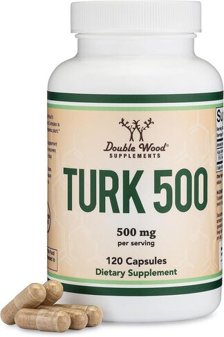 Turkesterone Supplement 500mg, 120 Capsules (Ajuga Turkestanica Extract Std. to 10% Turkesterone) Similar to Ecdysterone for Men's Health Support (Manufactured and Tested in The USA) by Double Wood in Saudi Arabia