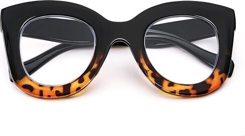 FEISEDY Retro Oversized Blue Light Blocking Reading Glasses Cateye Thick Frame Anti Glare Digital Eyestrain Readers B2980 in Saudi Arabia
