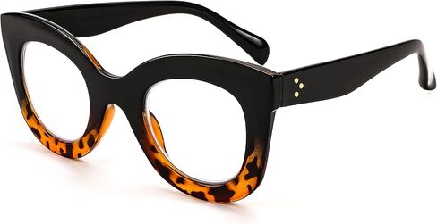 FEISEDY Retro Oversized Blue Light Blocking Reading Glasses Cateye Thick Frame Anti Glare Digital Eyestrain Readers B2980 in Saudi Arabia