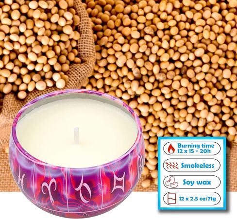 12 Pack 4.4Oz Zodiac Constellations Scented Candles Gift Set Strong Fragrance Aromatherapy Candle Set Decorative Candles for Home Scented Candle Relaxation Gifts for Women. in Kuwait