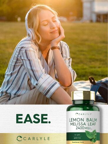 Carlyle Melissa Lemon Balm | 200 Capsules | Non-GMO and Gluten Free Formula | Melissa Leaf Traditional Herbal Supplement | Super Concentrated Extract in Saudi Arabia