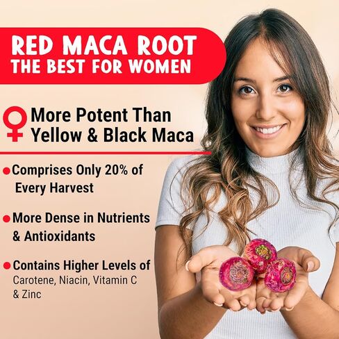 كبسولات جذر الماكا 4 في 1 من Maju Superfoods، جذور عضوية سوداء وصفراء وحمراء مع مستخلص الفلفل الأسود للامتصاص (120 قيراط) | منتج بيرو، مسحوق بيرو، مكمل غذائي للرجال والنساء، 60.000 ملغ in Kuwait