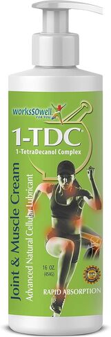 WorkSoWell 1TDC– Joint & Muscle Relief Cream – 16 oz | Professionally Formulated to Soothe & Promote Healing | 1-TetraDecanol Complex Supports Joint Flexibility | Effective & Paraben Free in Kuwait
