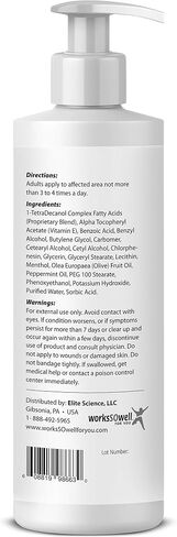WorkSoWell 1TDC– Joint & Muscle Relief Cream – 16 oz | Professionally Formulated to Soothe & Promote Healing | 1-TetraDecanol Complex Supports Joint Flexibility | Effective & Paraben Free in Kuwait