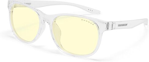 GUNNAR - نظارات ألعاب وكمبيوتر ممتازة للأطفال (عمر 12 عامًا فما فوق) - تحجب 35% من الضوء الأزرق - Rush، Onyx، Clear Tint in Saudi Arabia