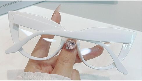 mincl Womens Luxurious Colorful Rhinestone Cat Eye Reading Glasses Blue light blocking Reader Computer Eyeglass Frame in Kuwait