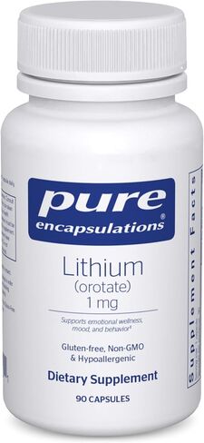 Pure Encapsulations Lithium (Orotate) 1 mg | Support for Calmness and Behavior | 90 Capsules in Saudi Arabia