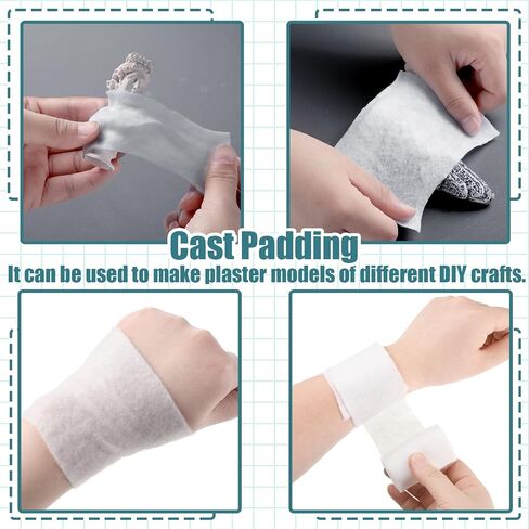 Nuanchu 12 Rolls Medical Cotton Cast Padding Plaster Cloth(2 Inch X 8.8 ft) in Saudi Arabia