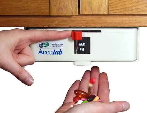 e-Pill Pill Dispenser - Accutab - Weekly - Up to 3 Times Per Day - Large Capacity Pill Organizer in Saudi Arabia