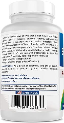 Best Naturals Broccoli Sprouts Extract, 1000 mg, 120 Count in Saudi Arabia