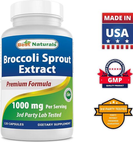 Best Naturals Broccoli Sprouts Extract, 1000 mg, 120 Count in Saudi Arabia