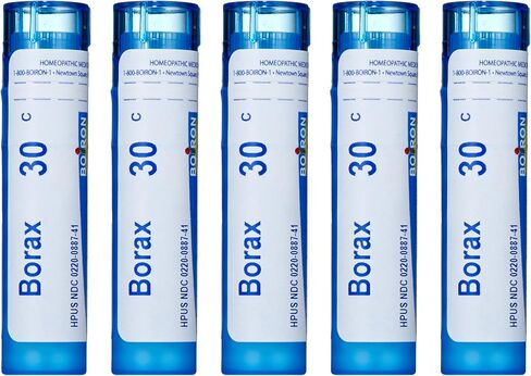 Boiron Homeopathic Medicine Borax، 30C كريات، 80 أنبوبًا (عبوة من 5) in Saudi Arabia