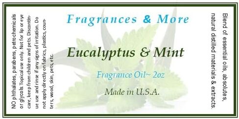 فراجرانسز اند مور زيت عطري فاخر برائحة الاوكالبتوس والنعناع لتعزيز صناعة الشموع والصابون ومنتجات الاستحمام والجسم والروائح العلاجية للمكتب والمنزل - زجاجة كهرمانية بسعة 2 اونصة (60 مل) in Kuwait