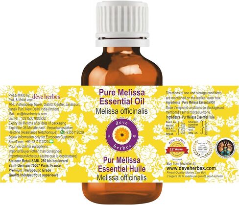 ديف هيربس زيت عطري بيور ميليسا (ميليسا أوفيسيناليس) مقطر بالبخار 30 مل (1 اونصة) in Kuwait