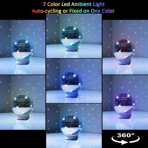 Essential Oil Diffuser Aromatherapy Diffuser – 100ml Original Rotating Disco Ball Diffusers for Essential Oils with Whisper Quiet Operation, Timer Setting & 7 Colors Night Light for Home Office Decor in Kuwait