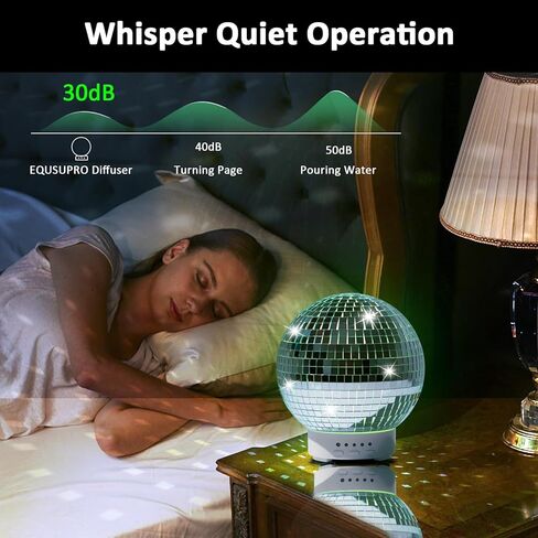 Essential Oil Diffuser Aromatherapy Diffuser – 100ml Original Rotating Disco Ball Diffusers for Essential Oils with Whisper Quiet Operation, Timer Setting & 7 Colors Night Light for Home Office Decor in Kuwait