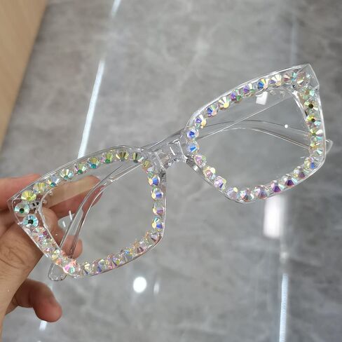 نظارات قراءة FUPRECIOUS للنساء نظارات قارئ أنيقة بحجر الراين مربعة الضوء الأزرق للكمبيوتر in Kuwait