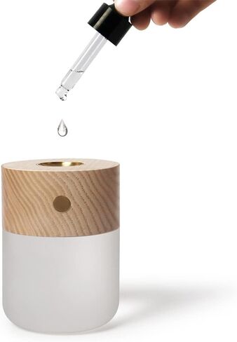 Portable Diffuser Essential Oil Diffusers,Wood Aromatherapy Diffuser with Warm Light,Battery Operated Diffuser for Essential Oils for Home(Black Walnut) in Saudi Arabia