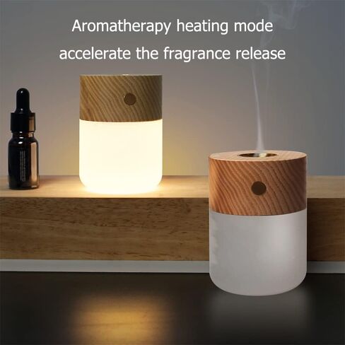 Portable Diffuser Essential Oil Diffusers,Wood Aromatherapy Diffuser with Warm Light,Battery Operated Diffuser for Essential Oils for Home(Black Walnut) in Saudi Arabia