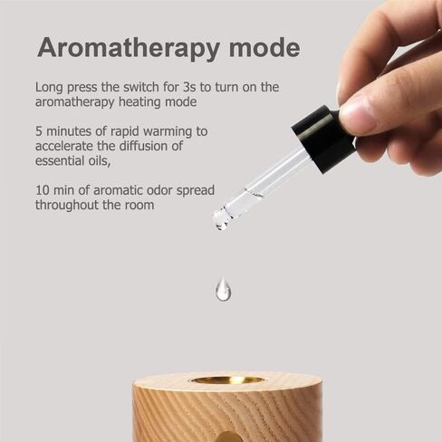 Portable Diffuser Essential Oil Diffusers,Wood Aromatherapy Diffuser with Warm Light,Battery Operated Diffuser for Essential Oils for Home(Black Walnut) in Saudi Arabia