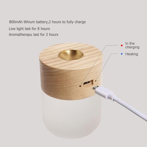 Portable Diffuser Essential Oil Diffusers,Wood Aromatherapy Diffuser with Warm Light,Battery Operated Diffuser for Essential Oils for Home(Black Walnut) in Saudi Arabia