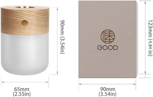 Portable Diffuser Essential Oil Diffusers,Wood Aromatherapy Diffuser with Warm Light,Battery Operated Diffuser for Essential Oils for Home(Black Walnut) in Saudi Arabia