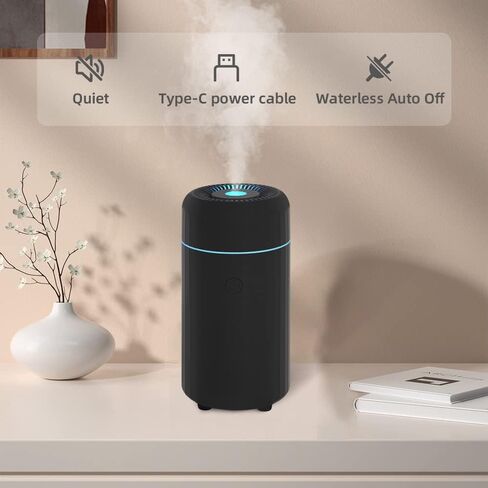 موزع روائح الزيوت العطرية من iWeeta Minimalism، موزع USB 100 مل للسيارة معطر هواء ومرطب للزيوت العطرية وموزعات الروائح العلاجية in Kuwait