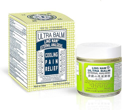 Ling Nam Ultra Balm External Analgesic, for Cooling Pain Relief Simple Backache Arthritis Strains Bruises Sprain, Muscle Pain, 岭南万应止痛膏 Muscle Soreness,嶺南萬應止痛膏 2.3oz Exp Year2026 (Pack of 1) in Saudi Arabia