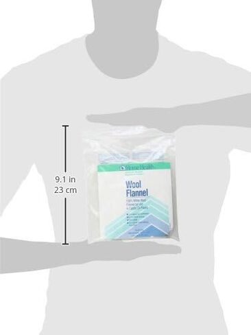 Home Health Wool Flannel - Small Size, 12" x 18" - 100% White Wool, Extra Thick Weave, Unbleached, No Synthetics, For Castor Oil Packs, Reusable - Cruelty-Free, Eco-Friendly in Kuwait