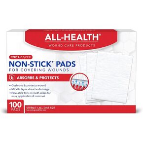 All Health Non Stick Pads, 2 in x 3 in | for Covering Wounds, Helps Prevent Infection, 100 Count (pack of 1) in Kuwait